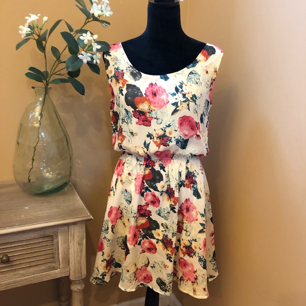 Chiffon floral dress
